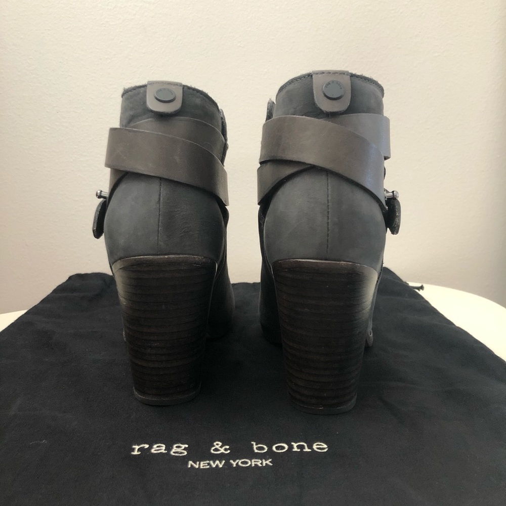 Grey Suede Leather Ankle Boot - image 3